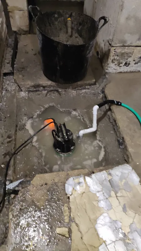 NHS Storage Facility Sump Pump Chamber Before